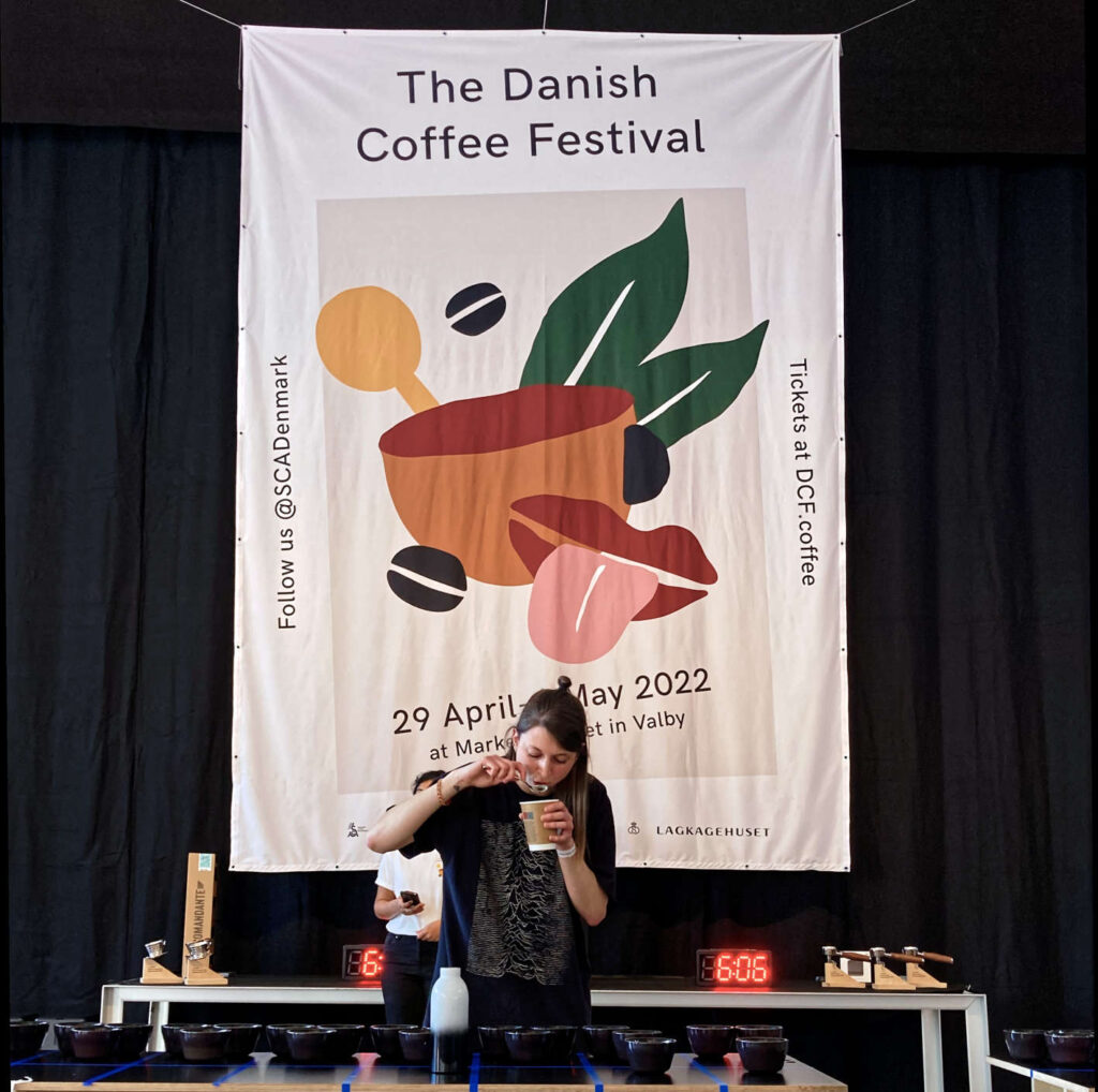 Julia Behlendorf is competing at the Danish Coffee Festival